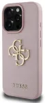 Guess PU Grained 4G Metal Logo dėklas iPhone 16 Pro Pink