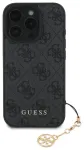 Guess 4G Charm Case Aizsargapvalks priek&scaron; iPhone 16 Pro Max Tone on Tone / pelēks