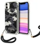 Guess GUHCN61KSARBK Camo Collection Aizsargapvalks priek&scaron; iPhone 11 6,1" / Xr / melns