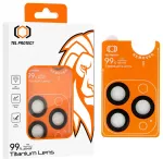 Tel Protect Titanium Lens 99% AR kameros apsauginis stiklas telefonui iPhone 18 Pro | iPhone 18 Pro Max juodas (3 vnt.)