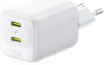 Baseus FE22 kelioninis įkroviklis | 45W | QC, PD, GaN | USB-C | su USB-C laidu komplekte | baltas