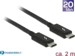 USB kabelis Delock USB-C - USB-C 2 m Black (84847)