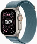 I&scaron;manusis laikrodis Apple Watch Ultra 3 GPS + Cellular 49mm Natural Titanium / Alpine Loop M Blue (MEWM4QR/A)