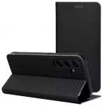 LUNA Book Carbon knyginio tipo telefono dėklas Samsung Galaxy A26 5G (A266) juodas