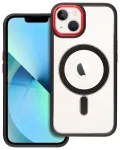 Color Edge Mag telefono dėklas su MagSafe palaikymu iPhone 13 juodas raudonas