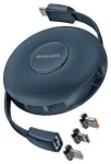 PROMATE Quiver Salokāms magnētiskais kabelis USB-C uz USB-C / Lightning / microUSB / 1m