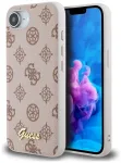Case Guess Peony Script Logo MagSafe Aizsargapvalks priek&scaron; iPhone 16e / 17e / brūns