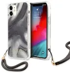 Guess GUHCP12SKSMAGR Marble Collection Aizsargapvalks priek&scaron; iPhone 12 mini 5,4" / pelēks