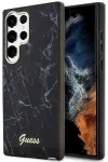 Guess GUHCS23LPCUMAK Marble Hardcase Aizsargapvalks priek&scaron; S23 Ultra S918 / melns