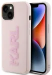 Karl Lagerfeld KLHCP15M3DMBKCP Hardcase 3D Rubber Glitter L Aizsargapvalks priek&scaron; iPhone 15 Plus/14 Plus 6.7" / rozā