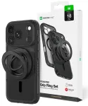AmazingThing Titan Pro Lens Ring Set case with stand for iPhone 18 Pro with Camera Cover and Magnetic Ring Compatible with MagSafe - Black