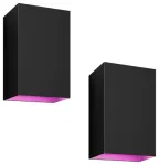 Philips Hue White & Col. Amb. sieninis &scaron;viestuvas Black 1200lm &bull; 2 vnt.