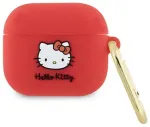 Hello Kitty HKA33DKHSF Airpods 3 dėklas fuksijos spalvos silikoninis 3D Kitty Head