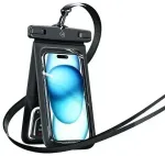 USAMS Etui wodoodporne podw&oacute;jne 6.7" IP68 czarny|black FSD1401 (YD014)