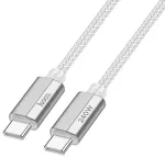 Hoco U134 duomenų perdavimo ir įkrovimo laidas | USB-C į USB-C | PD 3.1, QC 3.0 | 240W | 1.8m | pilkas