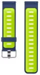 Beline universalus i&scaron;maniojo laikrodžio dirželis (22 mm) | silikoninis | mėlynas/žalias