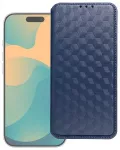 Cubic Book knyginio tipo telefono dėklas iPhone 17 Pro Max mėlynas