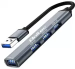 Qoltec 4-in-1 &scaron;akotuvas USB-A į 4x USB 3.0