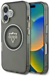 Guess IML Metal Mountain Logo MagSafe Case Aizsargapvalks priek&scaron; iPhone 16 / melns