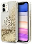 Guess GUHCN61LG4GGO Hardcase 4G Big Liquid Glitter Aizsargapvalks priek&scaron; iPhone 11 6,1" / Xr / zelts