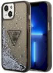 Guess GUHCP14SLFCTPK Liquid Glitter Palm Collection Aizsargapvalks priek&scaron; iPhone 14 / 15 / 13 6.1" / melns