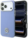 Case Guess Grained Round Strass Logo MagSafe for iPhone 18 Pro / 17 Pro blue
