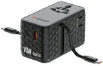 Verbatim Travel Adapter EU/UK/US GaN   1xUSB-C/1xUSB-A/2xUSB-C PD 70W black 30186