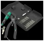 Wera 9532 Kettennieter Werkstatt-Set, 20?teilig (Black/gr&uuml;n, inkl. Umschalt-Bitknarre, 1/4")