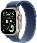 I&scaron;manusis laikrodis Apple Watch Ultra 3 (2025) GPS + Cellular 5G 49mm natūralaus titano korpusas su mėlynu Trail Loop M/L EU MEWU4