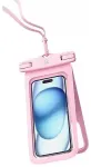 USAMS Dėklas vandeniui atsparus dvigubas 6.7" IP68 rožinis|pink FSD1403 (YD014)
