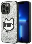 Karl Lagerfeld KLHCP14XG2CPS iPhone 14 Pro Max 6,7" sidabrinis|silver dėklas Glitter Choupette Patch