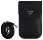 Guess PU Grained Triangle Logo Phone Bag Telefona soma / melns