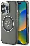 Guess IML Metal Mountain Logo MagSafe Case Aizsargapvalks priek&scaron; iPhone 16 Pro / melns