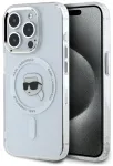 Karl Lagerfeld IML Metal Karl Head MagSafe Case Aizsargapvalks priek&scaron; iPhone 15 Pro Max / balts