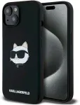 Karl Lagerfeld KLHMP15MSCHPPLK Silicone Choupette Aizsargapvalks priek&scaron; iPhone 15 Plus / 14 Plus 6.7" / melns