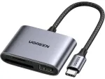 UGREEN 80798 Kar&scaron;u lasītājs USB 3.2 Gen 1 (3.1 Gen 1) Type-C / pelēks