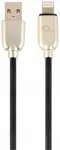 Gembird CC-USB2R-AMLM-1M USB-A to Lightning kabelis Premium rubber 1m / melns