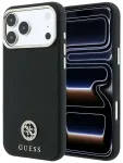 Case Guess Grained Round Strass Logo MagSafe for iPhone 18 Pro / 17 Pro black
