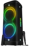 Garsiakalbis Party Box SVEN PS-1250, juodas (300W, TWS, IPx4, Bluetooth, FM, USB, microSD, LED ekranas, 13500mAh)