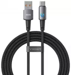 Veger AC1-ZSD duomenų perdavimo ir įkrovimo laidas | USB-A į USB-C | PD | 66W | 1.2m | juodas