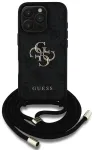Guess GUHCP16LP4GMGCRK PU 4G Metal Logo Crossbody Strap Maciņ&scaron; priek&scaron; Apple iPhone 16 Pro