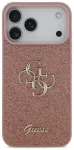 Guess PU Fixed Glitter 4G Metal Logo Case Aizsargapvalks priek&scaron; Appel iPhone 17 Pro Max