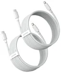 Baseus Simple Wisdom USB-C uz Lightning kabelis PD 20W 1.5m (balts) 2 gab.