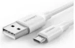 UGREEN 60143 USB kabelis USB 2.0 2 m USB-A uz Micro-USB B 480 Mbit/s / balts