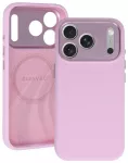 Liavec Silk Shield telefono dėklas su MagSafe palaikymu su metaliniu kameros rėmeliu iPhone 18 Pro Max | iPhone 17 Pro Max rožinis