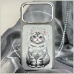NIMMY case LUCKY FASHION CAT compatible with MagSafe for IPHONE 18 Pro Max/17 Pro Max grey