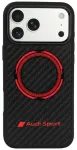 Case Audi RSQ Carbon Fiber Sport Red Circle MagSafe for iPhone 18 Pro Max / 17 Pro black