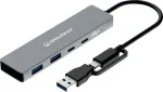 GRAUGEAR 4-portu USB centrmezgls 2x USB-C ir 2x USB-A 10Gbps