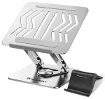 Wozinsky WRS-CPY84SS Aluminum Laptop and Tablet Stand + Free Smartphone Stand - Silver