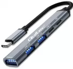 Qoltec 5-in-1 &scaron;akotuvas USB-C į USB-C